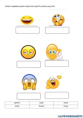Kata Adjektif Perasaan