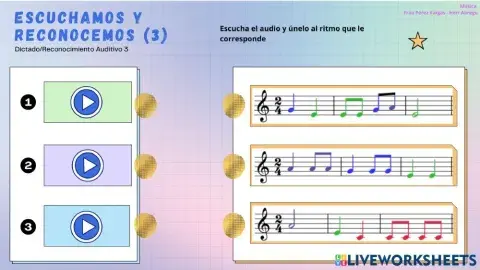 Dictado-reconocimiento auditivo 3 (3ro a 6to grado)