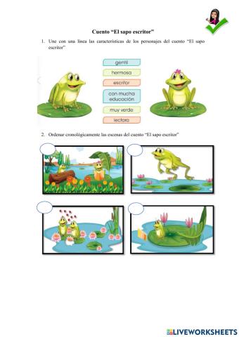 El cuento El sapito escritor