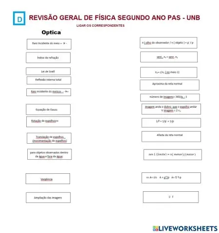Revisão Física Segundo ano PAS vest Enem D