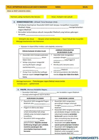 Kepimpinan Rasulullah SAW di Madinah part 2
