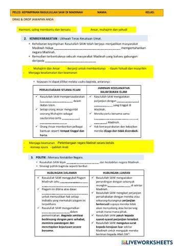 Kepimpinan Rasulullah SAW di Madinah part 2