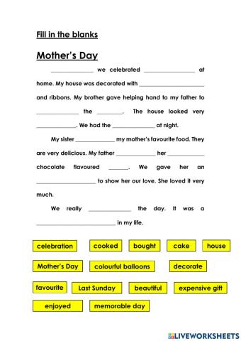 Mother's Day Essay