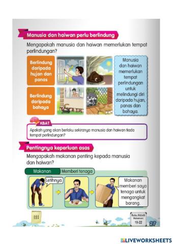 Latihan sains tahun 1 pdpr 14 jun 2021