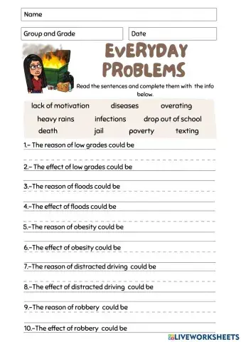 Everyday problems: reasons and effects