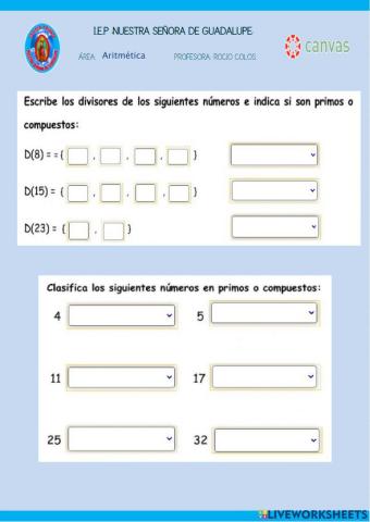 Identificando los Números Primos y Compuestos