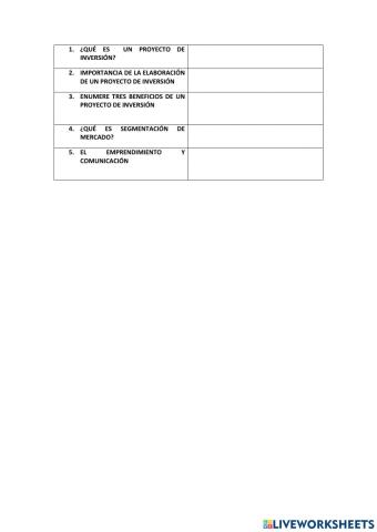 Proyectos de inversión