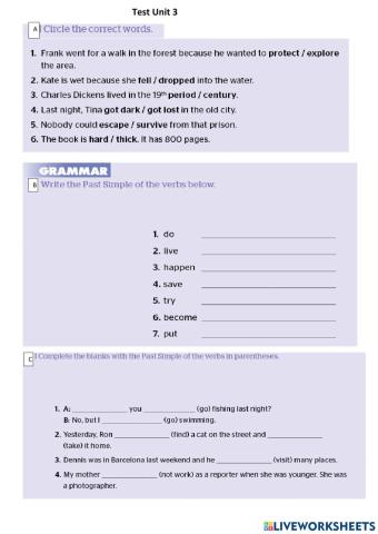 Test Unit 3  Sec. 4to 3ro