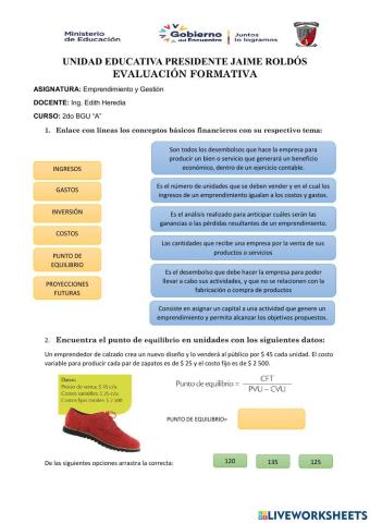 Evaluación de clase