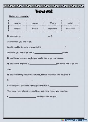 Listening: Travel