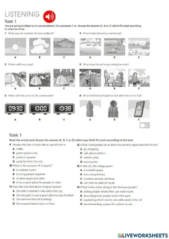 Gold Experience A2+ Unit 6 - TEST