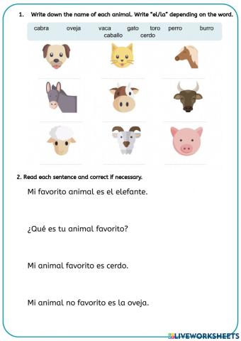 Los animales