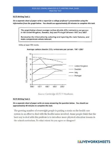IELTS Writing 2 Lesson 28 - Practice Test