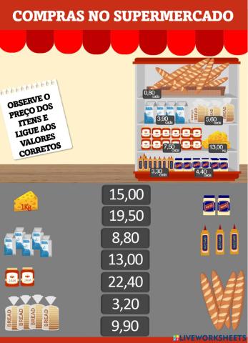 Multiplicação com Decimais- Compras no Supermercado