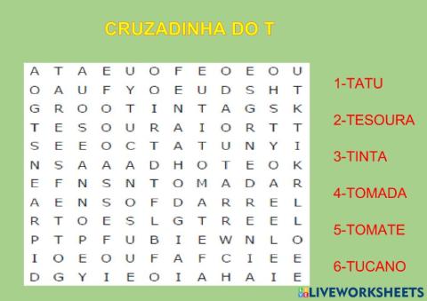 Cruzadinha do t