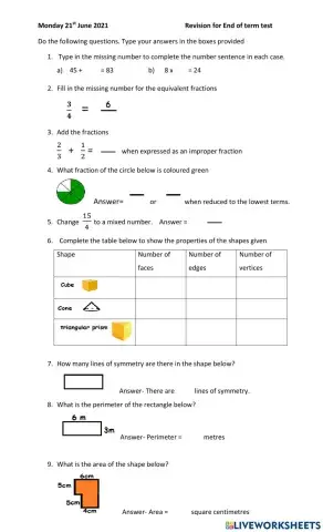 Math Drill and practice