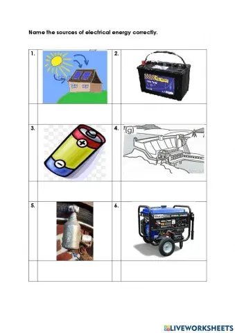sources of electrical energy