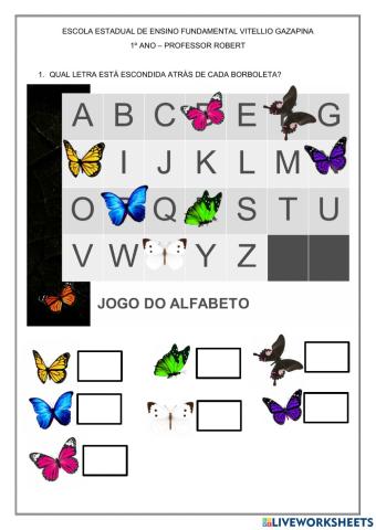 Alfabeto borboletas