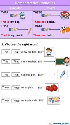 Demonstrative Pronouns