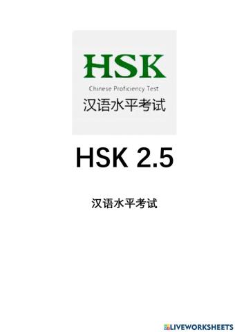 HSK 2.5 test