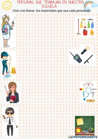 Personas que trabajan en la escuela