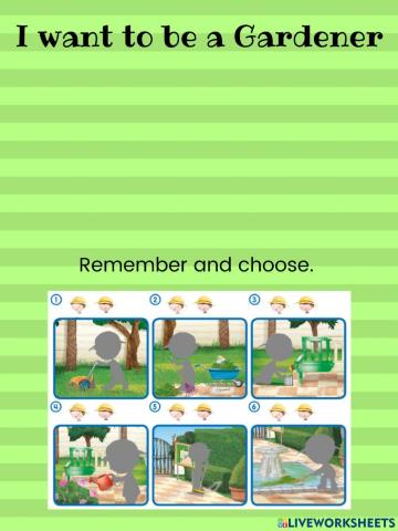 I want to be a gardener