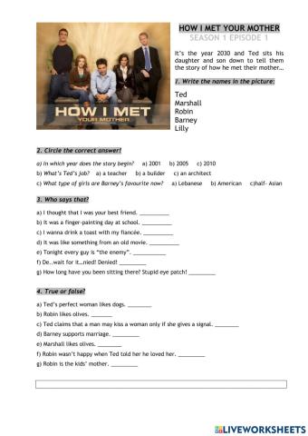 How I met your mother- Pilot Episode