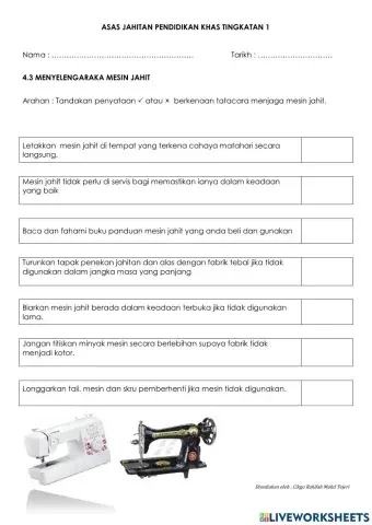 Cara menjaga mesin jahit