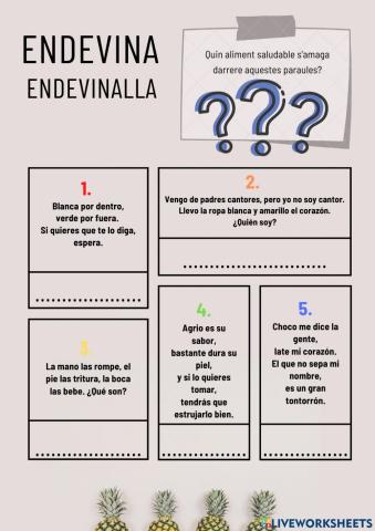 Endevina endevinalla