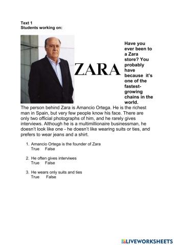 Reading - Zara
