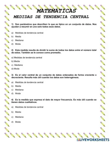 Medidas de tendencia central