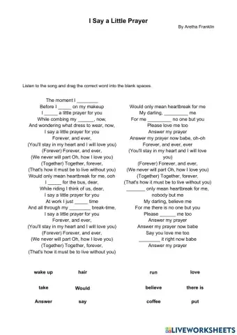 I Say a Little Prayer