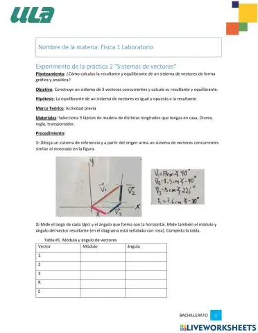 Resultante de un sistema de vectores
