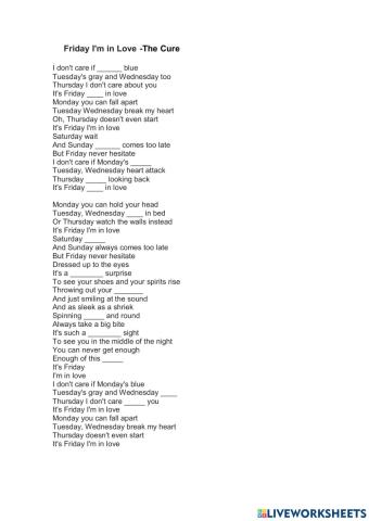 Friday I-m in Love - The Cure