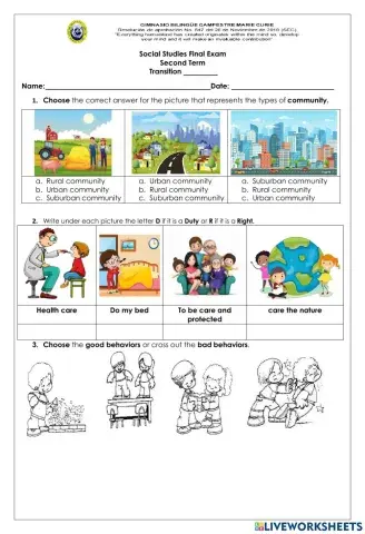 2nd term social studies exam