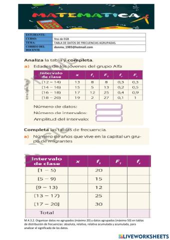 Tablas de datos agrupados