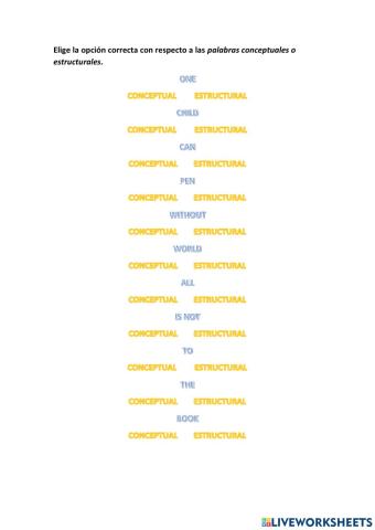 Palabras conc y estruc