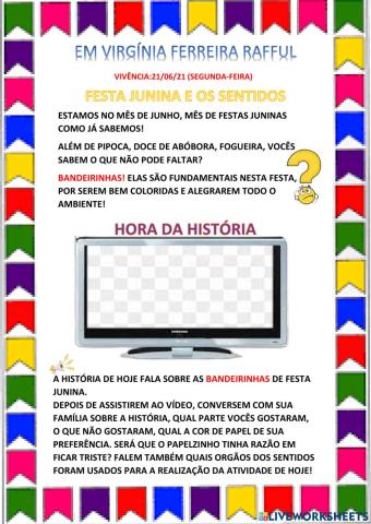 Festa Junina e os Sentidos