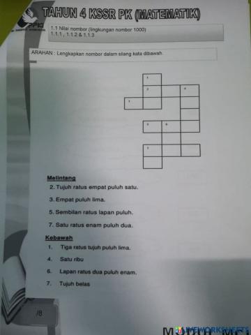 Nilai nombor linkungan 1000