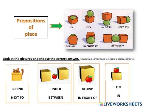 Prepositions of place