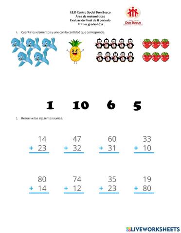 Evaluacion matematicas ii periodo