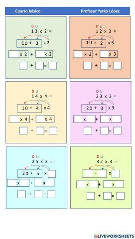 Descomposición aditiva para resolver multiplicación