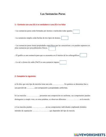 Sustancias Puras