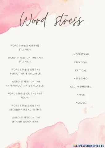 Word stress