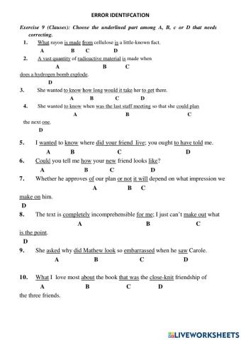 Common mistakes with clauses