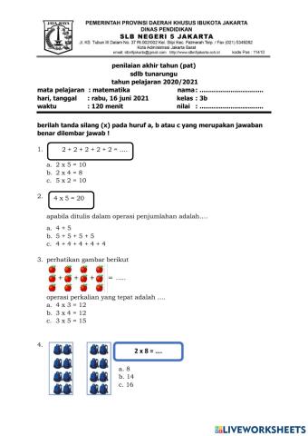 PAT Matematika Kelompok 1