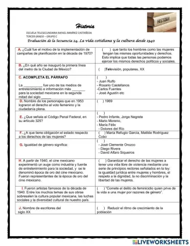 La vida cotidiana y la cultura desde 1940