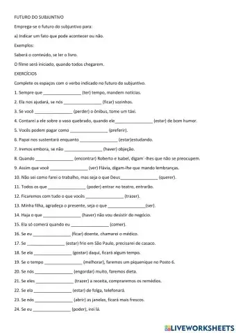 Futuro do subjuntivo