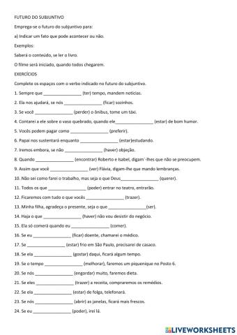Futuro do subjuntivo