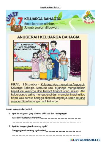 PM Tahun 2 - Keluarga Bahagia
